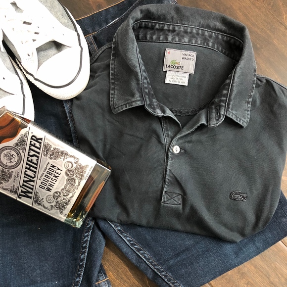 Lacoste Other - 🔥HP🔥 LACOSTE Vintage Washed Long Sleeve Polo